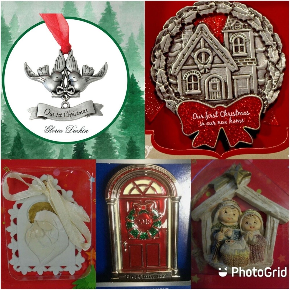 Bundle 5 Ornaments Nativity Doves Home- NEW